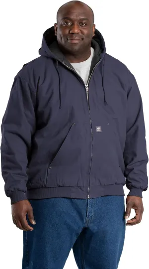 Berne Men's Heartland Washed Duck Hooded Work Jacket