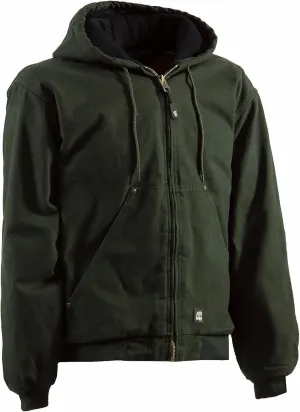 Berne Men's Heartland Washed Duck Hooded Work Jacket