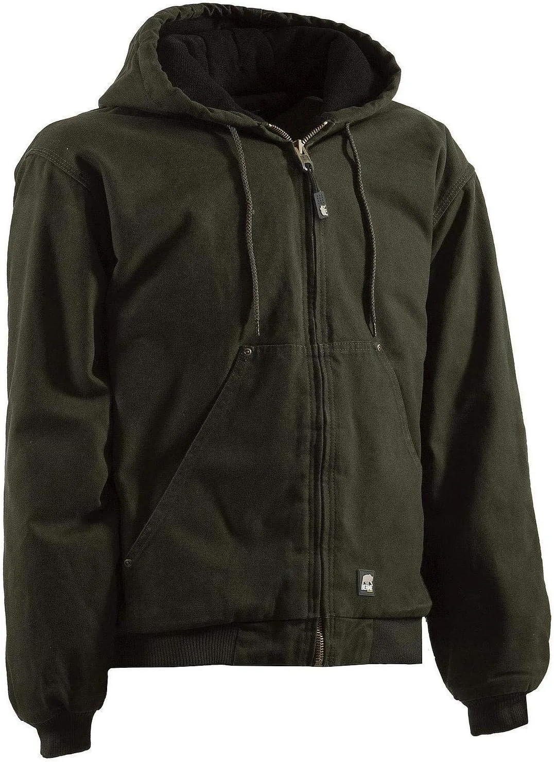 Berne Men's Heartland Washed Duck Hooded Work Jacket