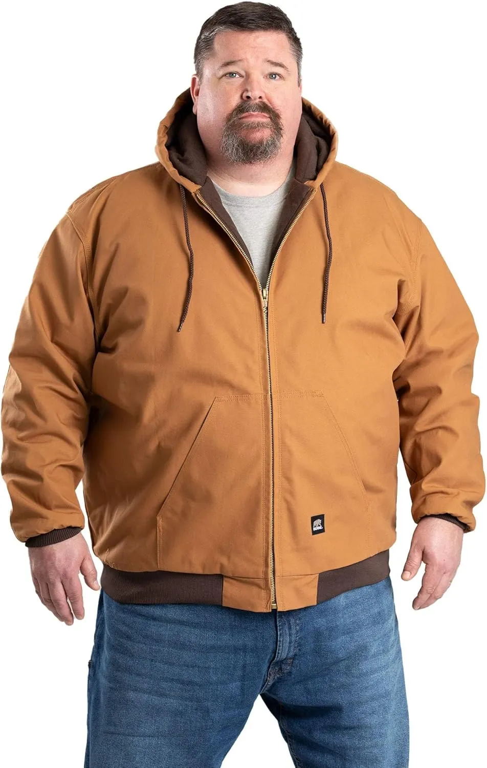 Berne Men's Heritage Duck Hooded Active Work Jacket