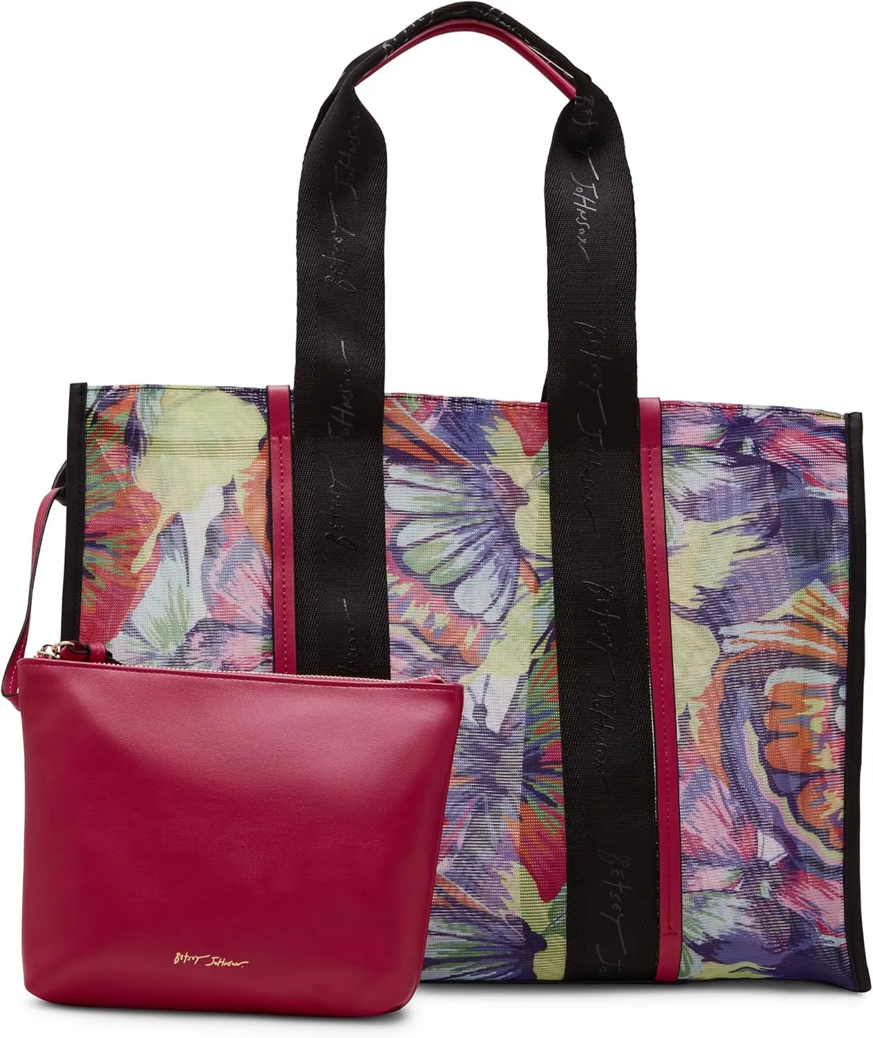 Betsey Johnson Butterfly Mesh Tote, Multi