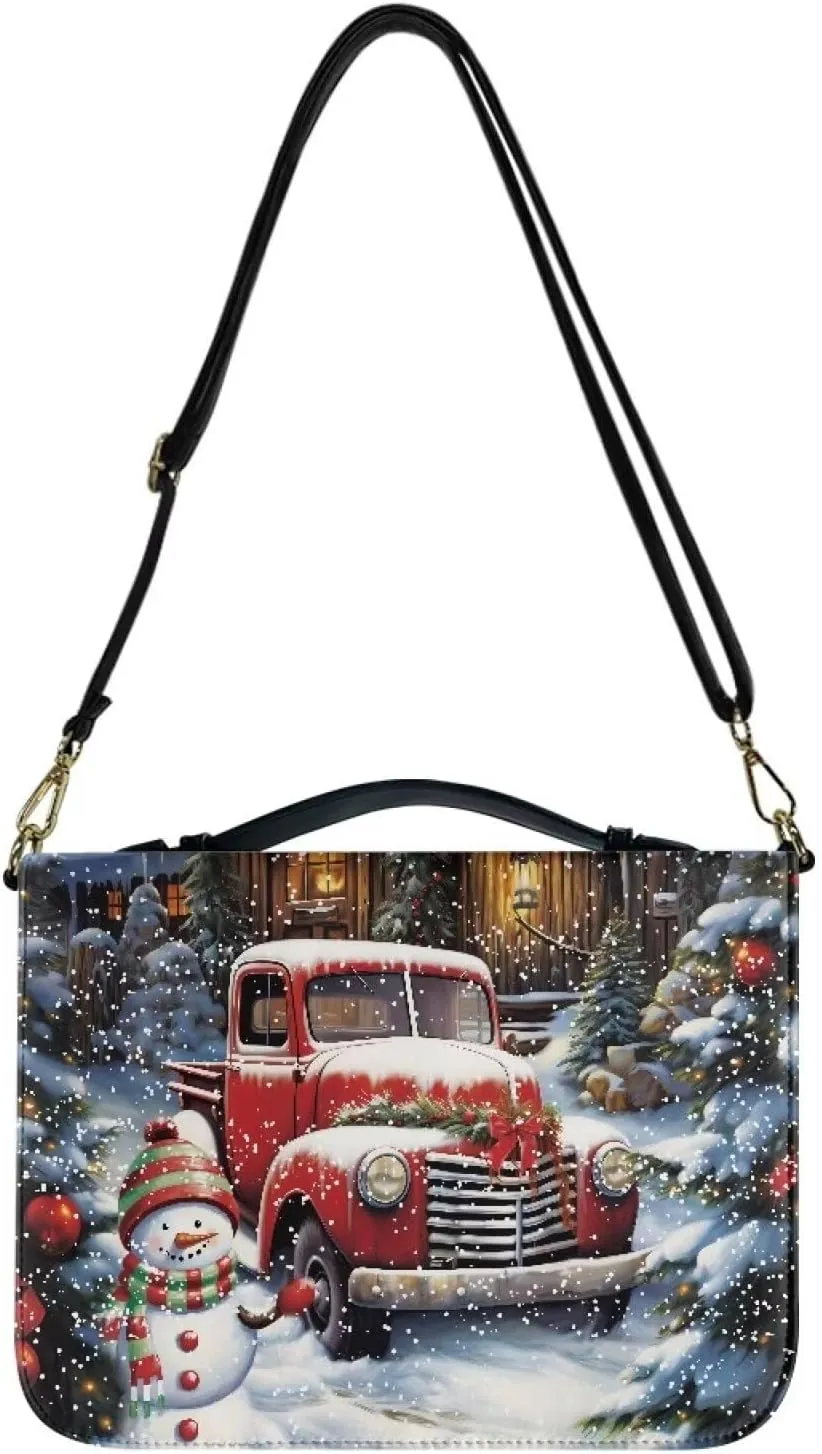 Bible Cover for Women Men Waterproof Crossbody Bag with Handle Tote Bag for Pens, Highlighters M-2XL
