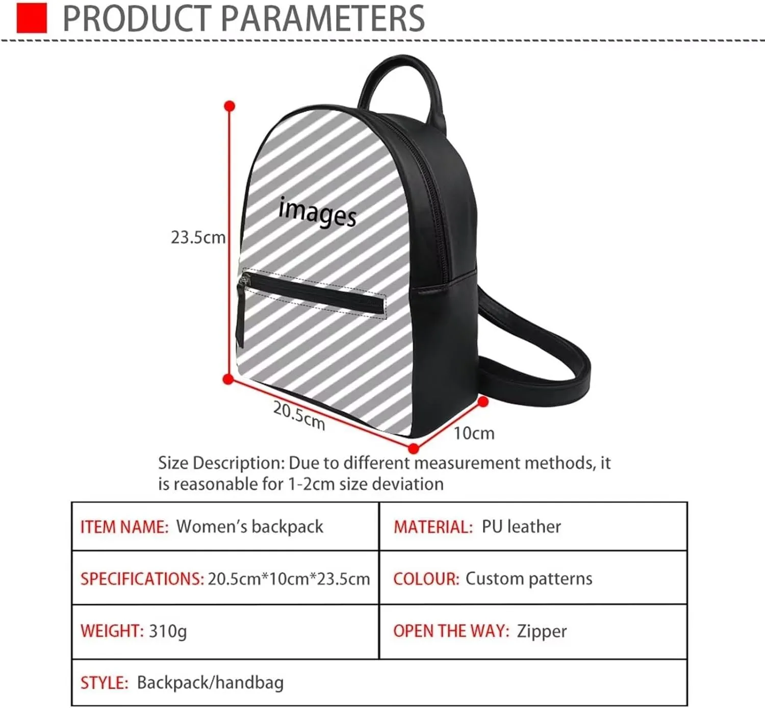Black Ghoost Mini Backpack for Girls Mini Purse Shoulder Bags Casual Handbag Daypack Lightweight Kids Back Pack for Children and Adult Ideal for School Travel Beach