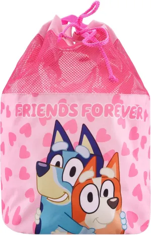 Bluey Backpack | Bingo Girls Beach Bag | Summer Girls Bag For Swimming | Drawstring Bags For Kids | One Size | Pink