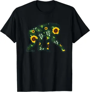 Bonobo Sunflower Girl Floral Chimpanzee Hawaiian Women Gift T-Shirt