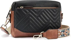 BOSTANTEN Crossbody Bags for Women Vegan Leather Purses Quilted Shoulder Handbags with Adjustable Shoulder Strap
