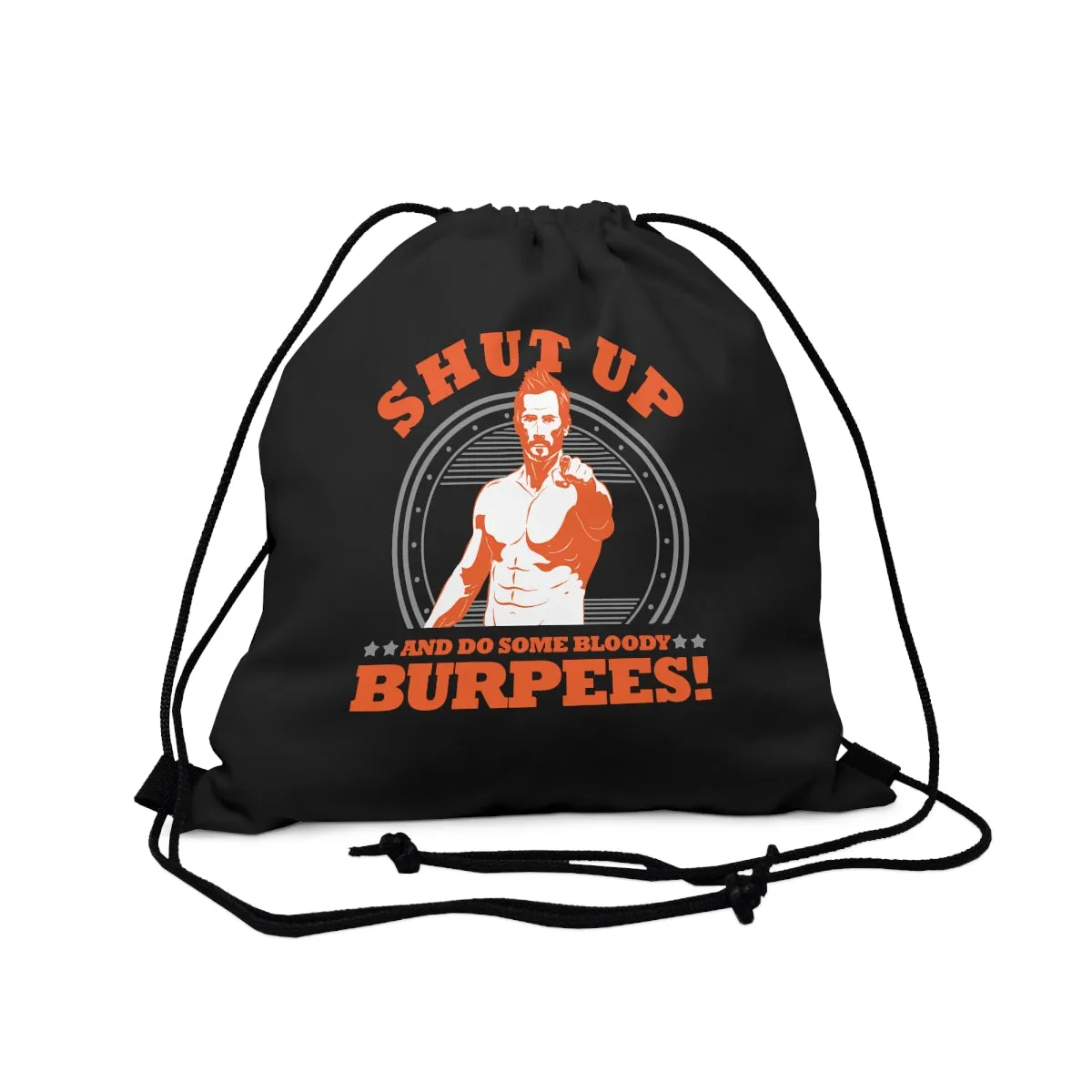 Burpees Drawstring Bag