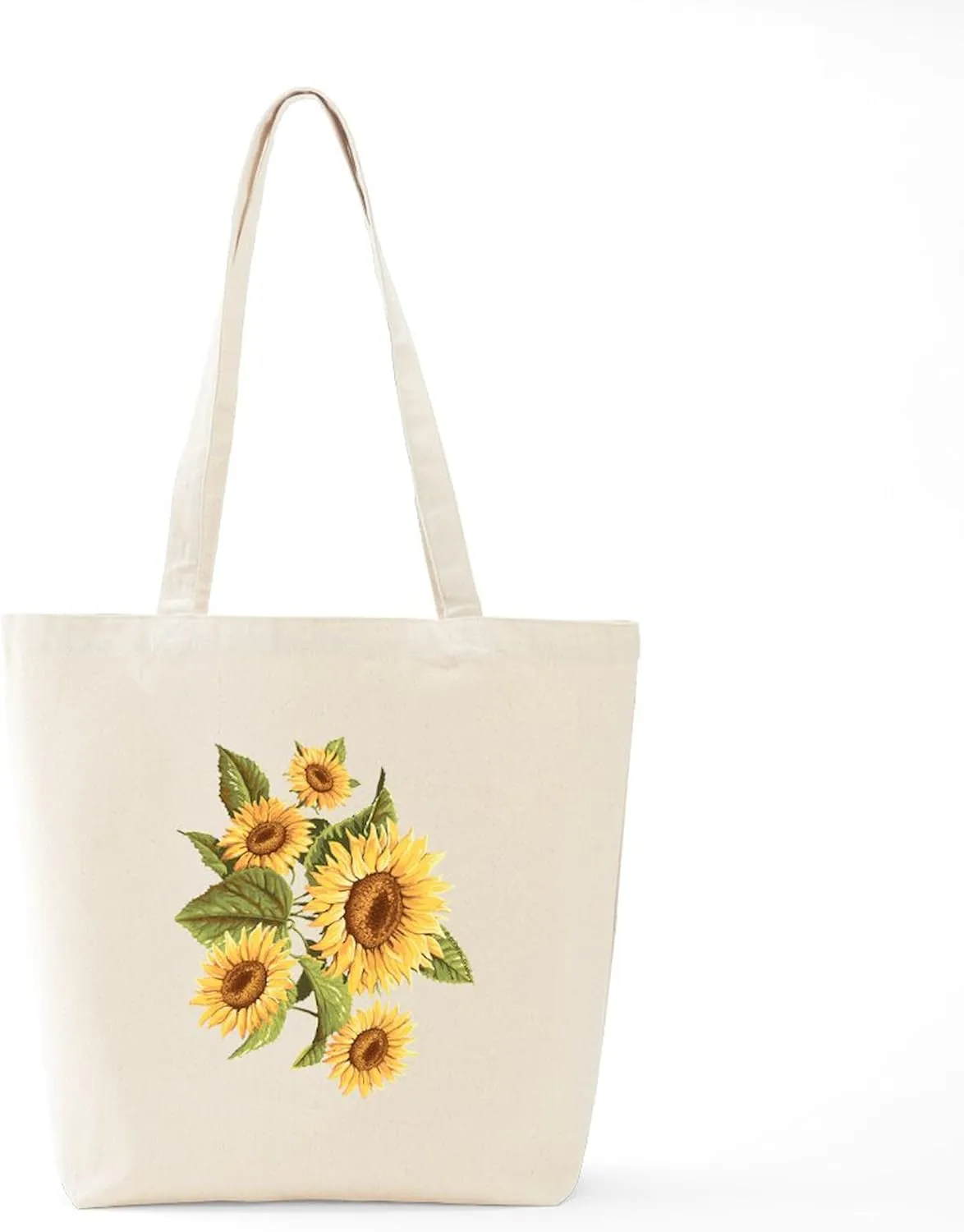 CafePress Sunflower Tote Bag Natural Canvas Tote Bag, Reusable Shopping Bag