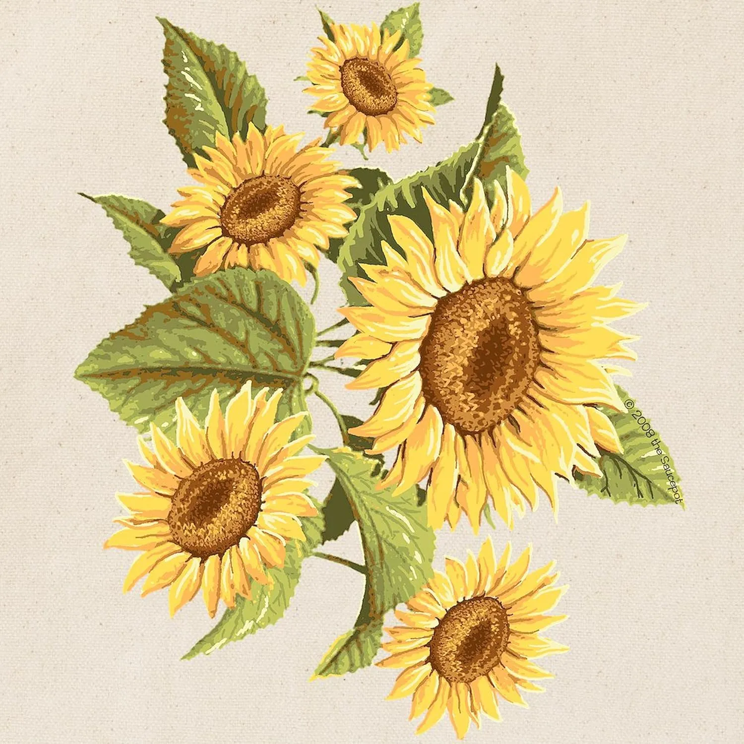 CafePress Sunflower Tote Bag Natural Canvas Tote Bag, Reusable Shopping Bag