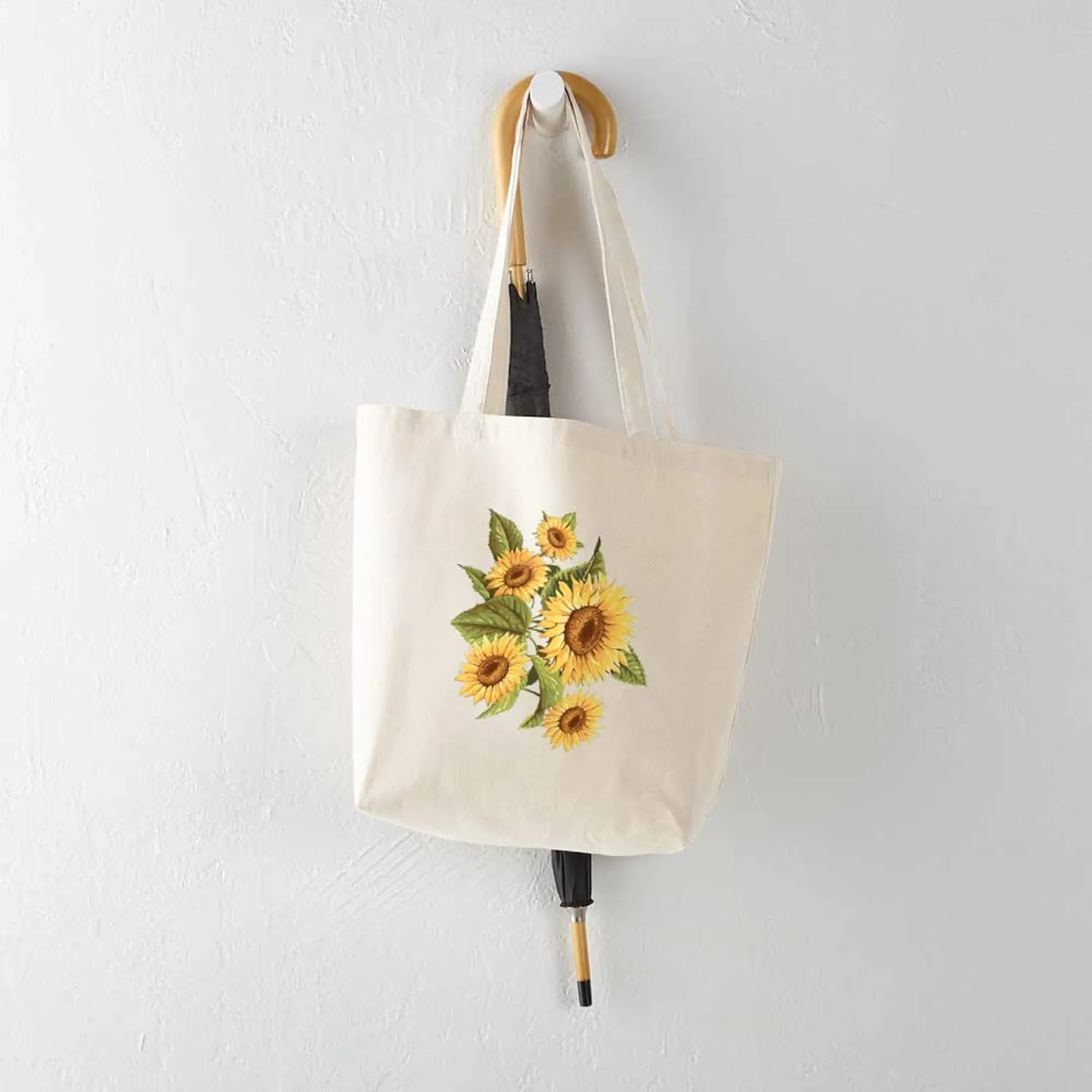 CafePress Sunflower Tote Bag Natural Canvas Tote Bag, Reusable Shopping Bag