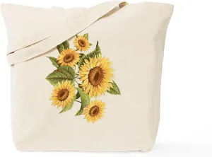 CafePress Sunflower Tote Bag Natural Canvas Tote Bag, Reusable Shopping Bag