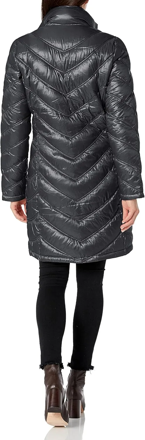 Calvin Klein Women's Chevron Quilted Packable Down Jacket (Standard and Plus)