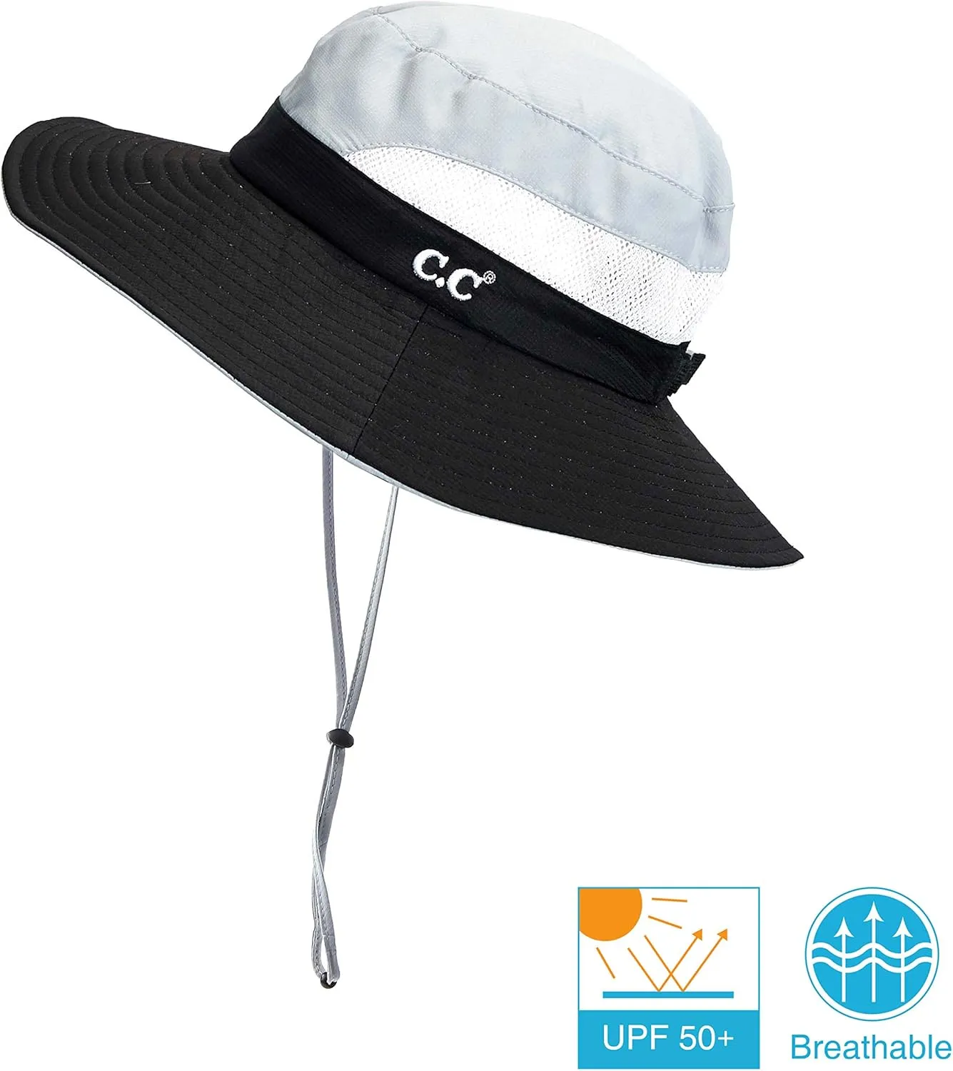 C.C Hatsandscarf Exclusives Outdoor Sun Hat UV Protection Foldable Mesh Wide Brim Beach Summer Hat (ST-2177)