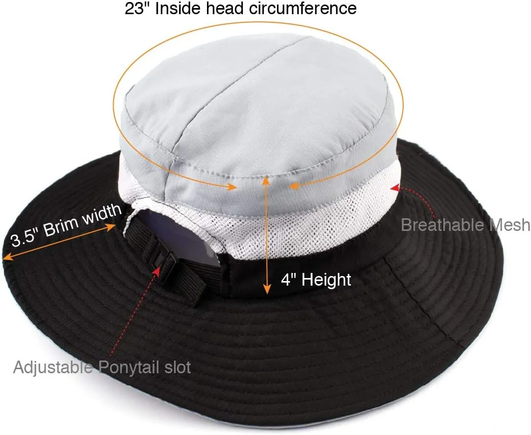 C.C Hatsandscarf Exclusives Outdoor Sun Hat UV Protection Foldable Mesh Wide Brim Beach Summer Hat (ST-2177)