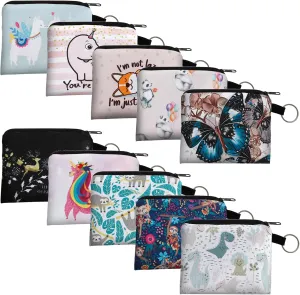 Change Purse for Coins,Cute Coin Purse,Cat Purse,Coin Pouch for Women,Animal Coin Purse,Small Cosmetic Bag for Purse,Stocking Stuffers for Adults,Mini Pouch,Mini Makeup Bag for Purse,Purse Pouches