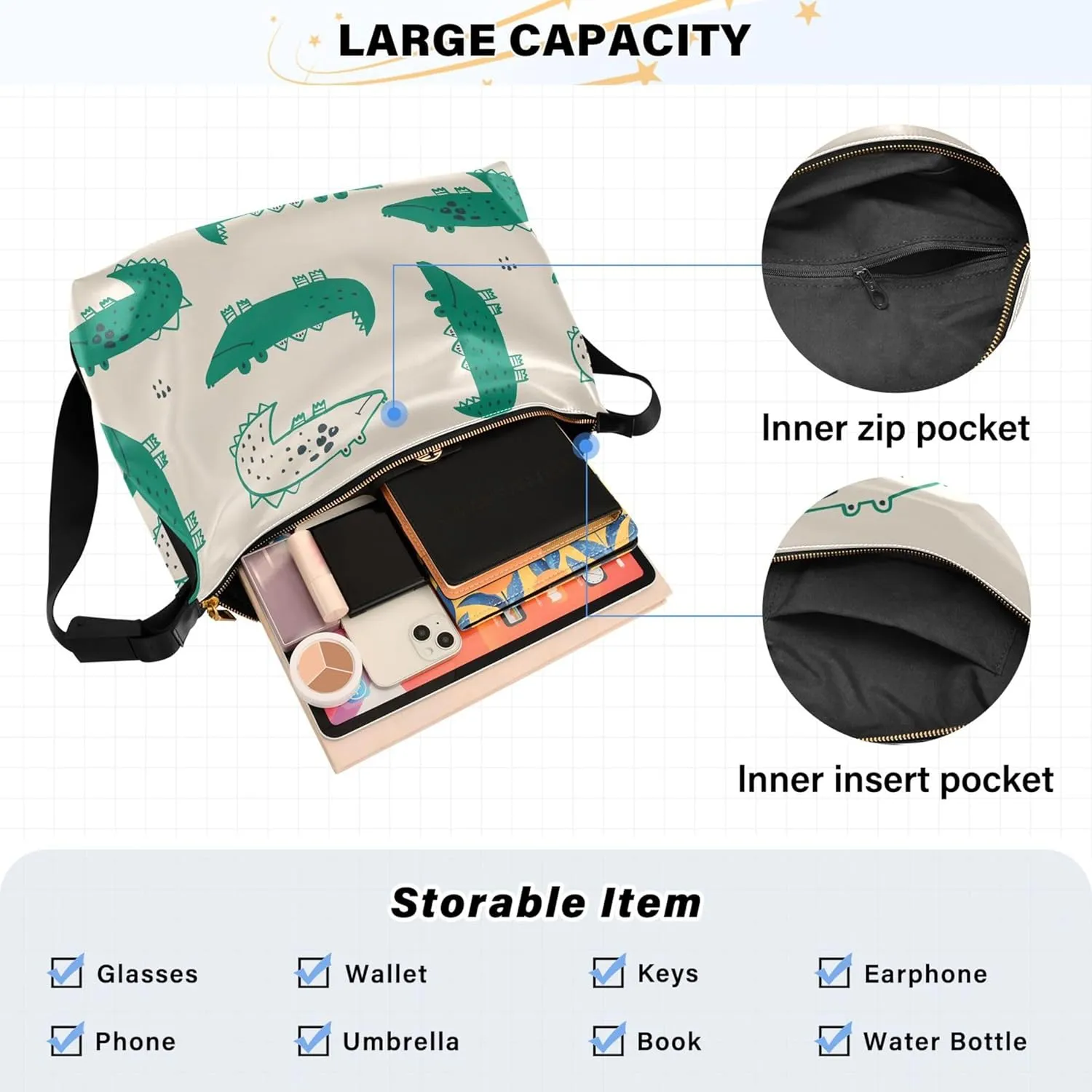 Childish Cute Sloth Creative Lady Leather Purses Hobo Large Crossbody Bags Animal Print Womens Everyday Purse