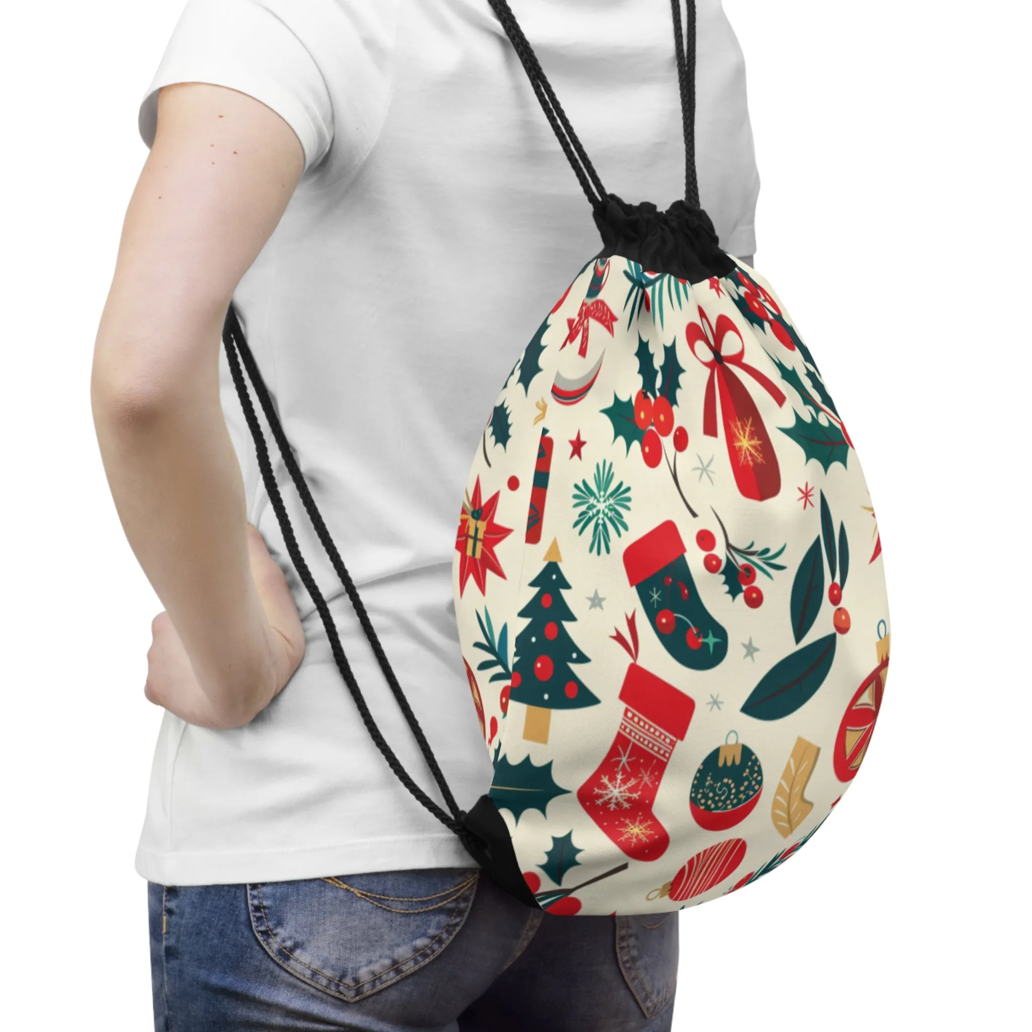 Christmas 4 sy Drawstring Bag
