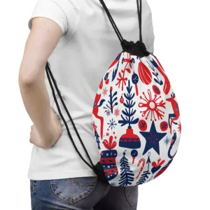 Christmas Joy 1 Drawstring Bag