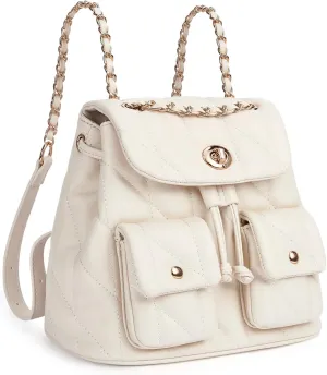 CLUCI Small Backpack Purse for Women,Mini Vegan Leather Tabby Backpack for Woman Quilted Bookbag Crossbody Bag