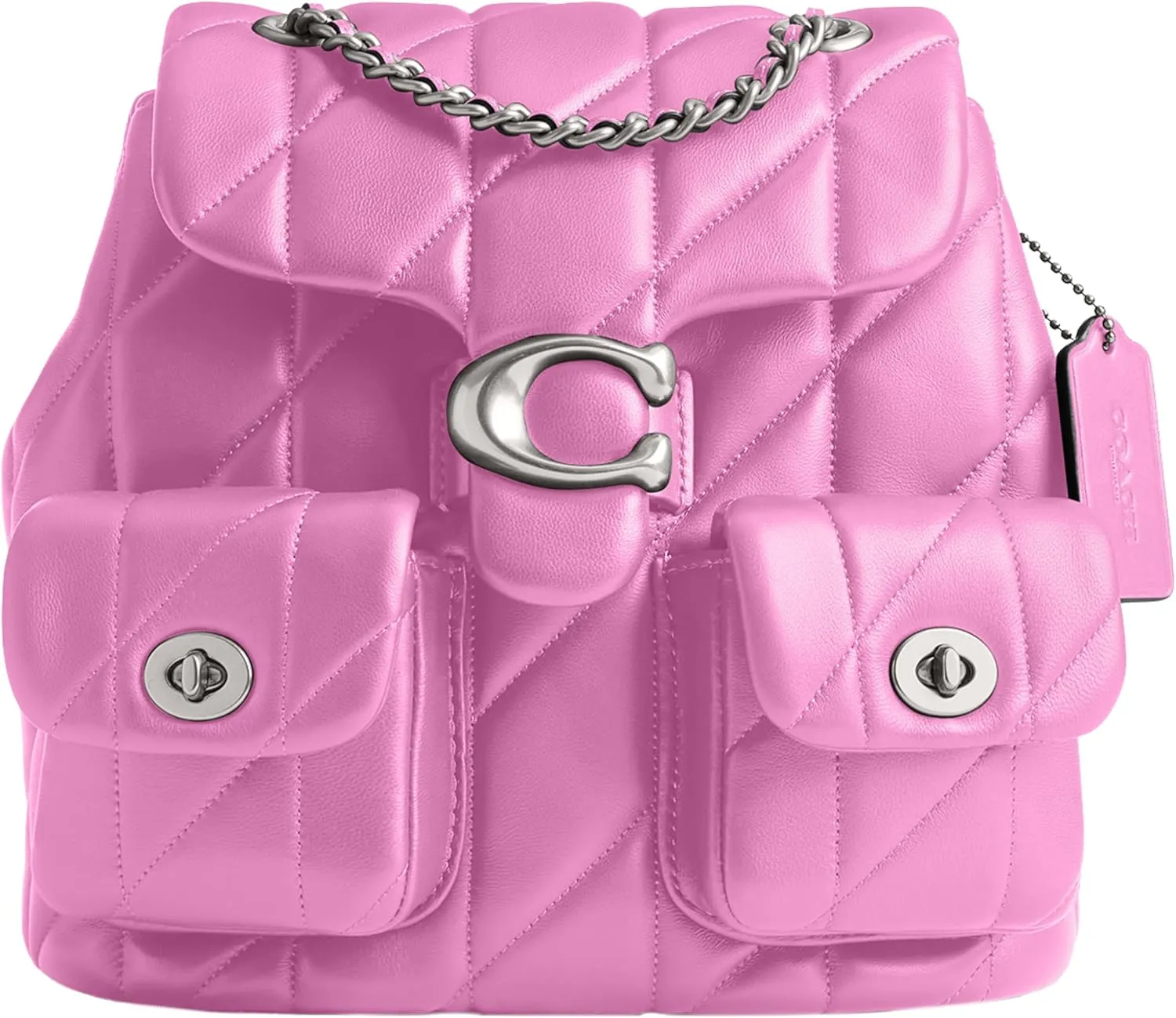 Coach Women's Quilted Tabby Backpack, Lh/Fuschia, One Size