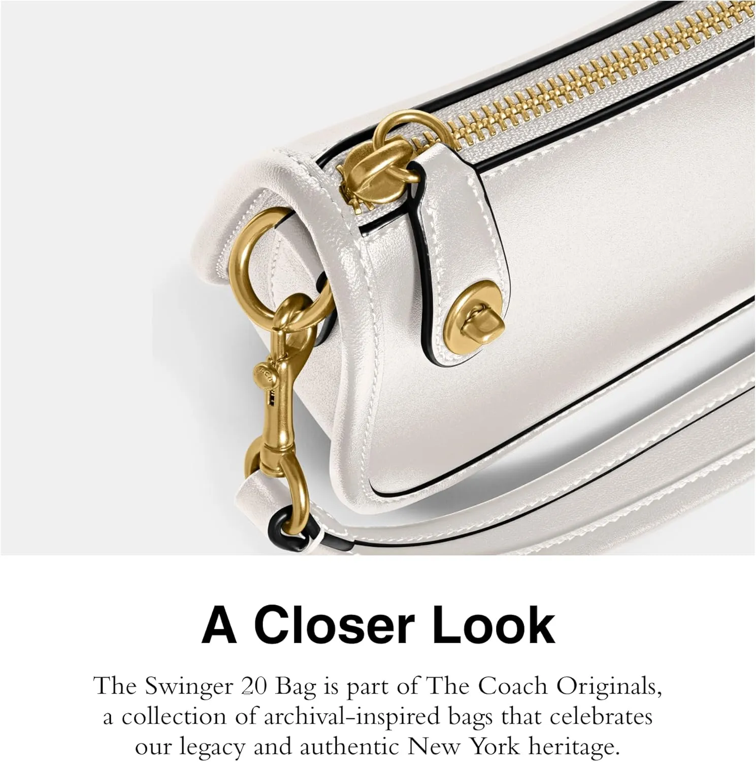 Coach Women's The Coach Originals Glovetanned Leather Swinger 20