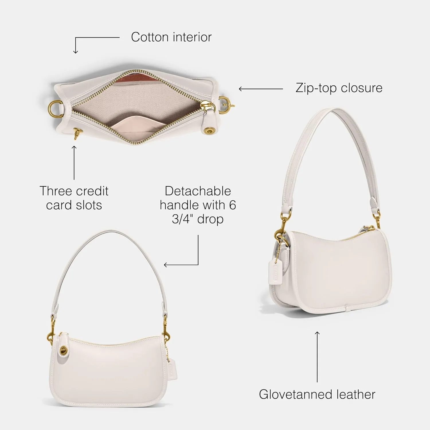Coach Women's The Coach Originals Glovetanned Leather Swinger 20