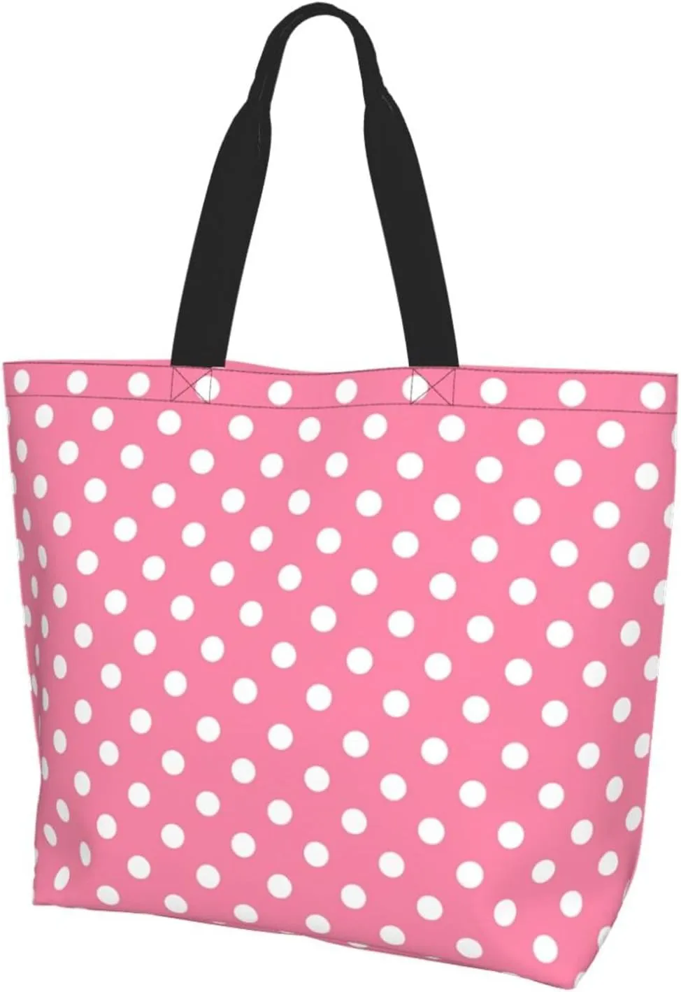 Colorful Polka Dots Cute Tote Bag Beach Bag Large Capacity Grocery Bag Reusable Shopping bags for Women