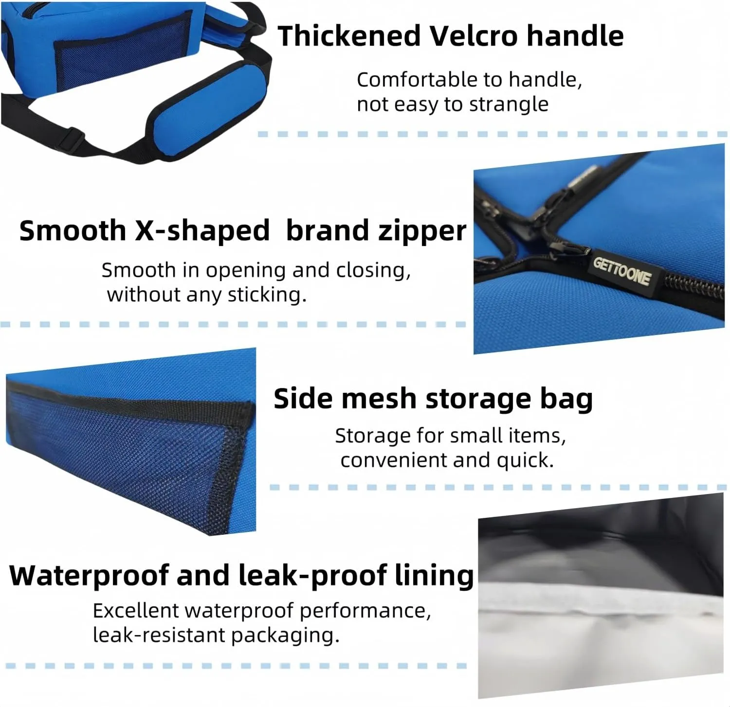 Cooler Bag - Insulated Leak Proof Thermal Bag with Folding and X-Shape Zipper Design- Beach Travel Camping Lunch Cooler Bag Frozen Food Shopping Bags