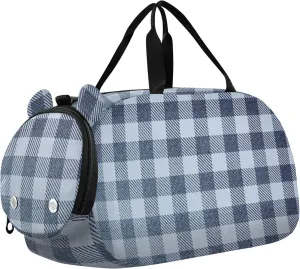 Cowboy Plaid Duffel Bag with Shoes Compartment Large Capacity Weekender Overnight Duffel Bag for Beach Swim Bags Pool Sports