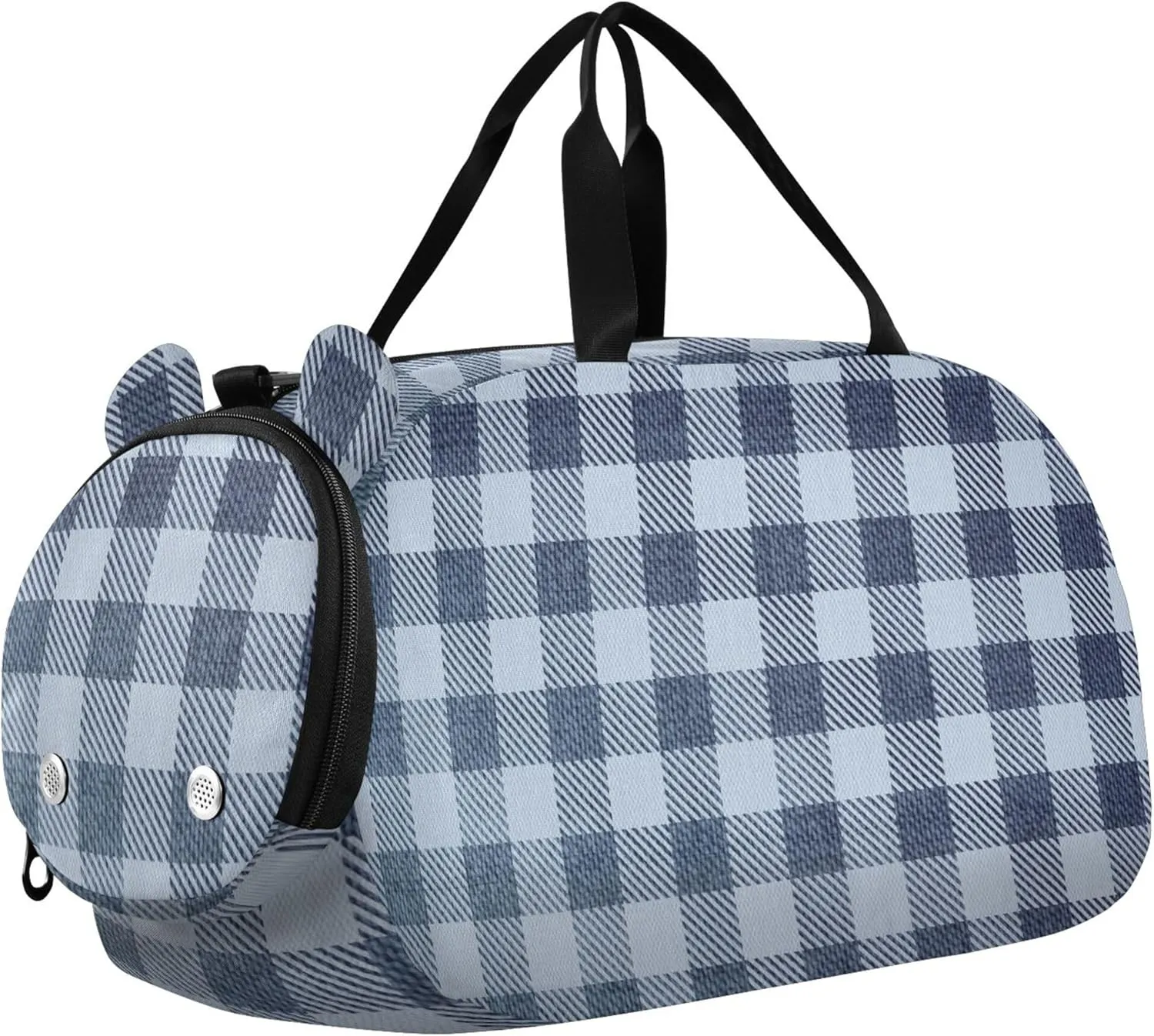 Cowboy Plaid Duffel Bag with Shoes Compartment Large Capacity Weekender Overnight Duffel Bag for Beach Swim Bags Pool Sports