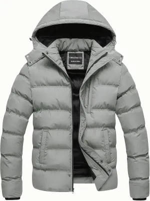 CREATMO US Men's Puffer Jacket Waterproof Winter Parka jacket Warm Thicken Ski Coat