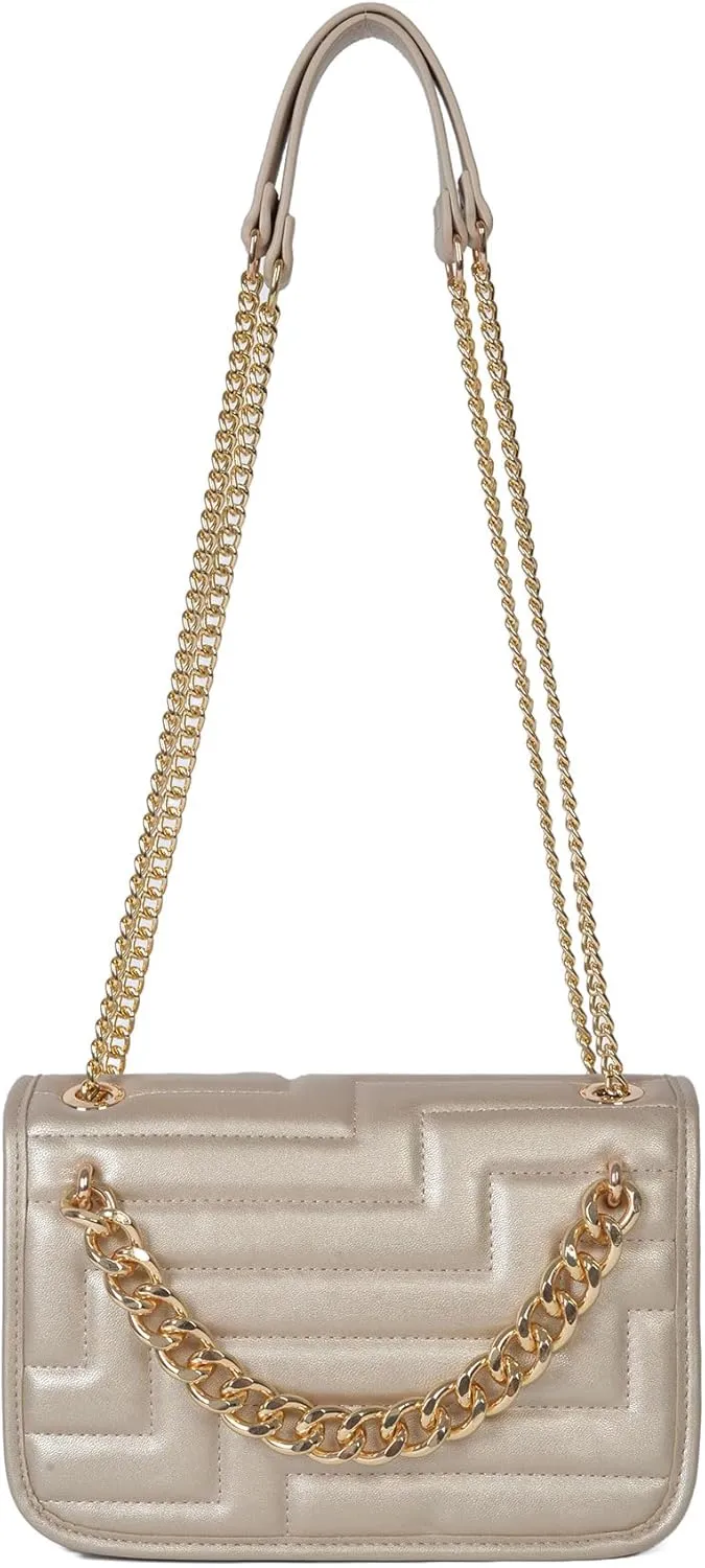 Crossbody Bags for Women,Vegan Leather Purses for Women,Small Shoulder Handbags with Chain Strap