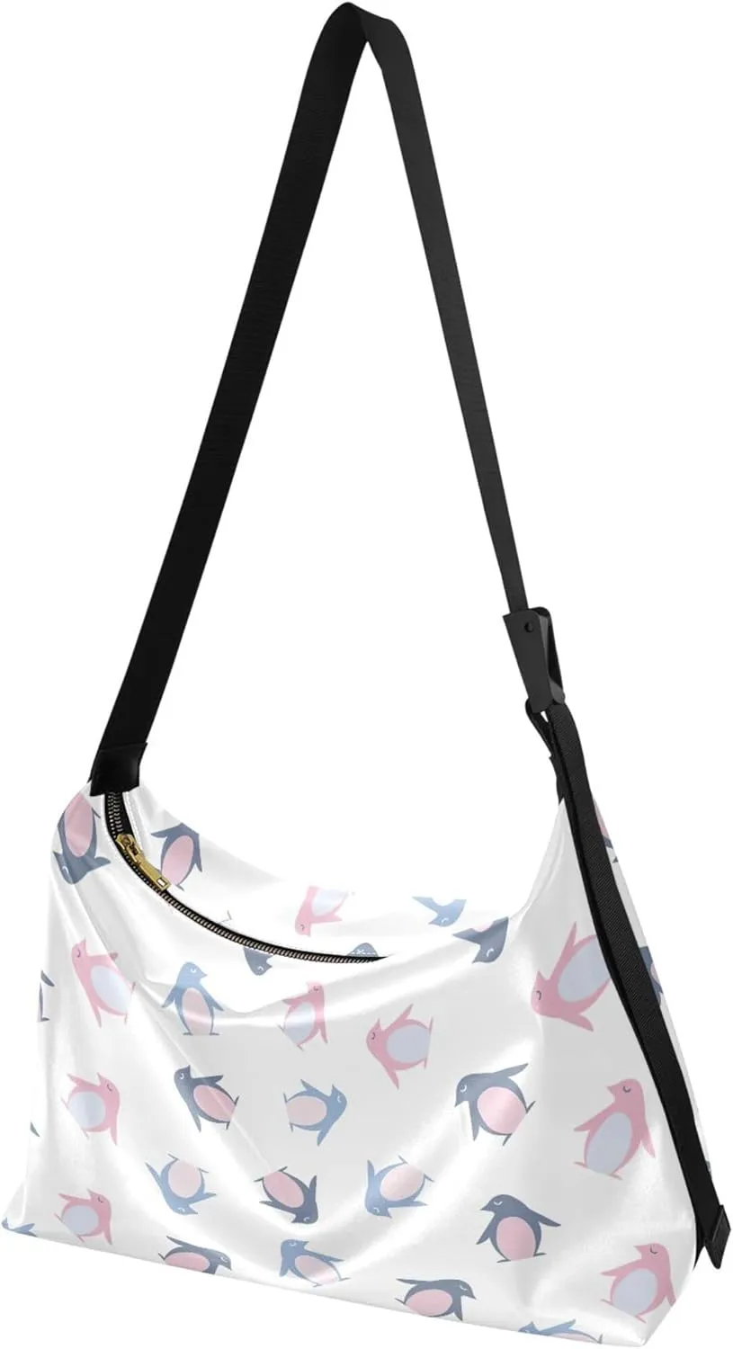 Cute Brown Sloth Beige Leather Hobo Handbags Women Large Purse Crossbody Art Animal Print Womens Fall Purses