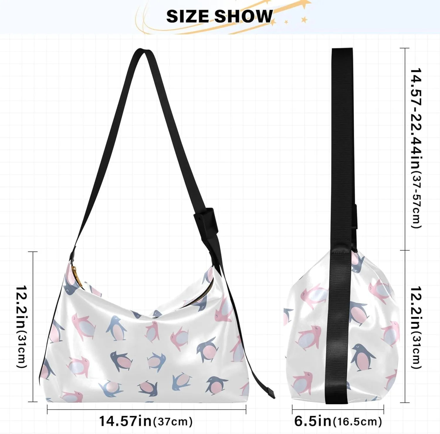 Cute Brown Sloth Beige Leather Hobo Handbags Women Large Purse Crossbody Art Animal Print Womens Fall Purses