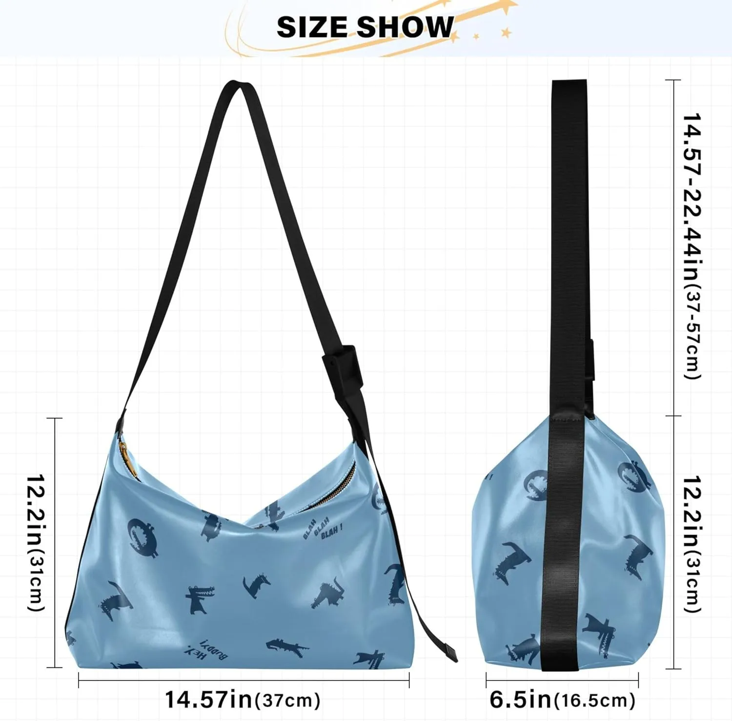 Cute Brown Sloth Beige Leather Hobo Handbags Women Large Purse Crossbody Art Animal Print Womens Fall Purses