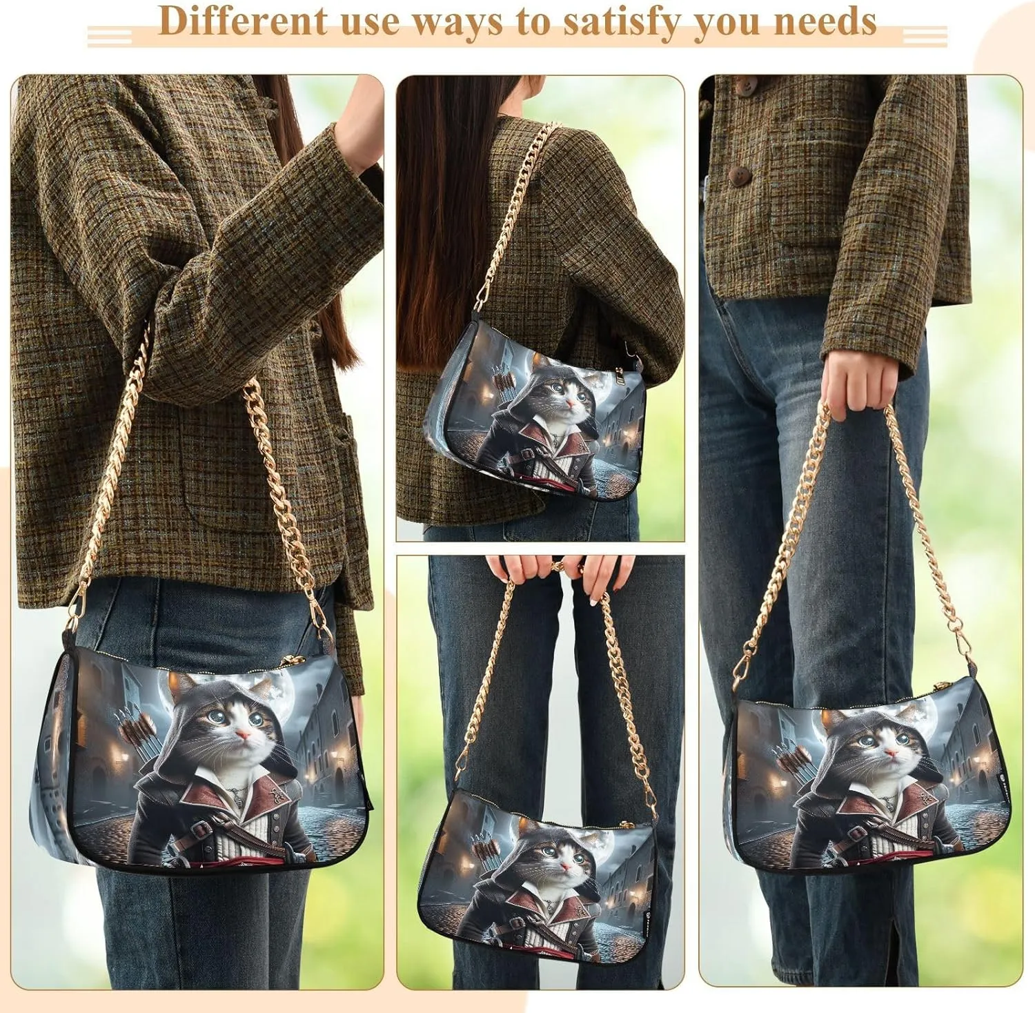 Cute Cartoon Frog Big Eyes Purse with Zipper, Trendy Bags for Women