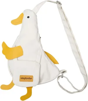 Cute Duck Purse Canvas Messenger Bag Cartoon Chest Wallet Novelty Bag Unisex Funny Shoulder Bag for Girls Women Daily Use ﻿