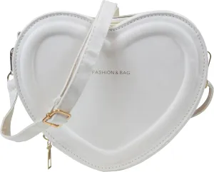 Cute Heart Bag Heart Crossbody Shoulder Bag, PU Leather Shoulder Purses for Women