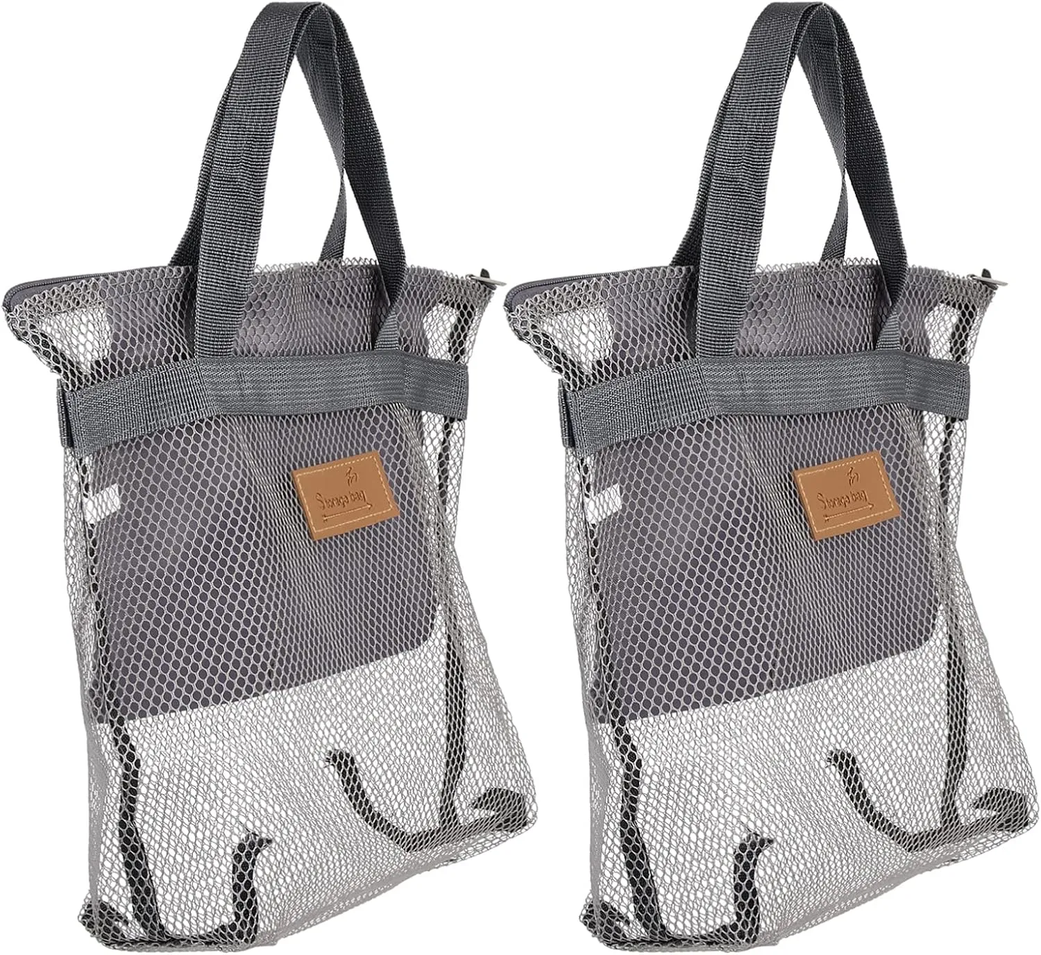 Didiseaon 2Pcs Mesh Shower Organizer Toiletry Bags for Travel Home Supplies Durable Material Lightweight Makeup Storage for Bath Sundries