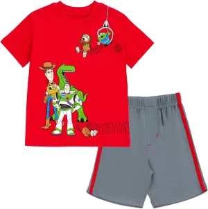 Disney Winnie the Pooh Lion King Monsters Inc. Toy Story Incredibles Lilo & Stitch T-Shirt & Mesh Shorts Infant to Big Kid
