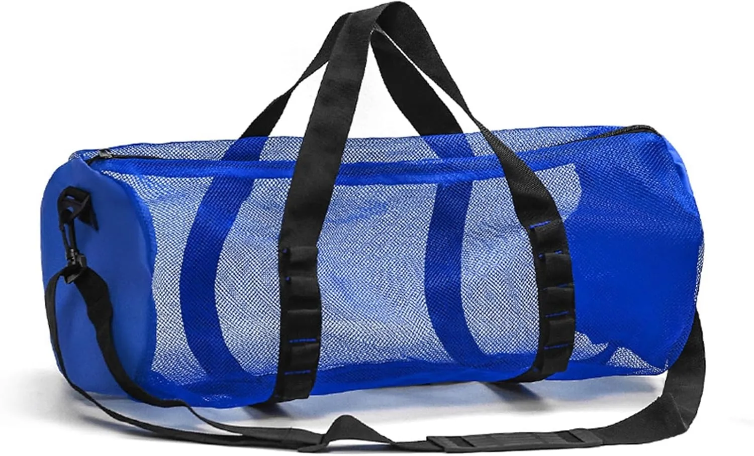 Diving Scuba Surfing Snorkeling Dive Mesh Beach Bag Duffle Bags with Zipper and Adjustable Shoulder Strap for Travel Fitness Camping Swim Gym Gears Balls 23” x 11”