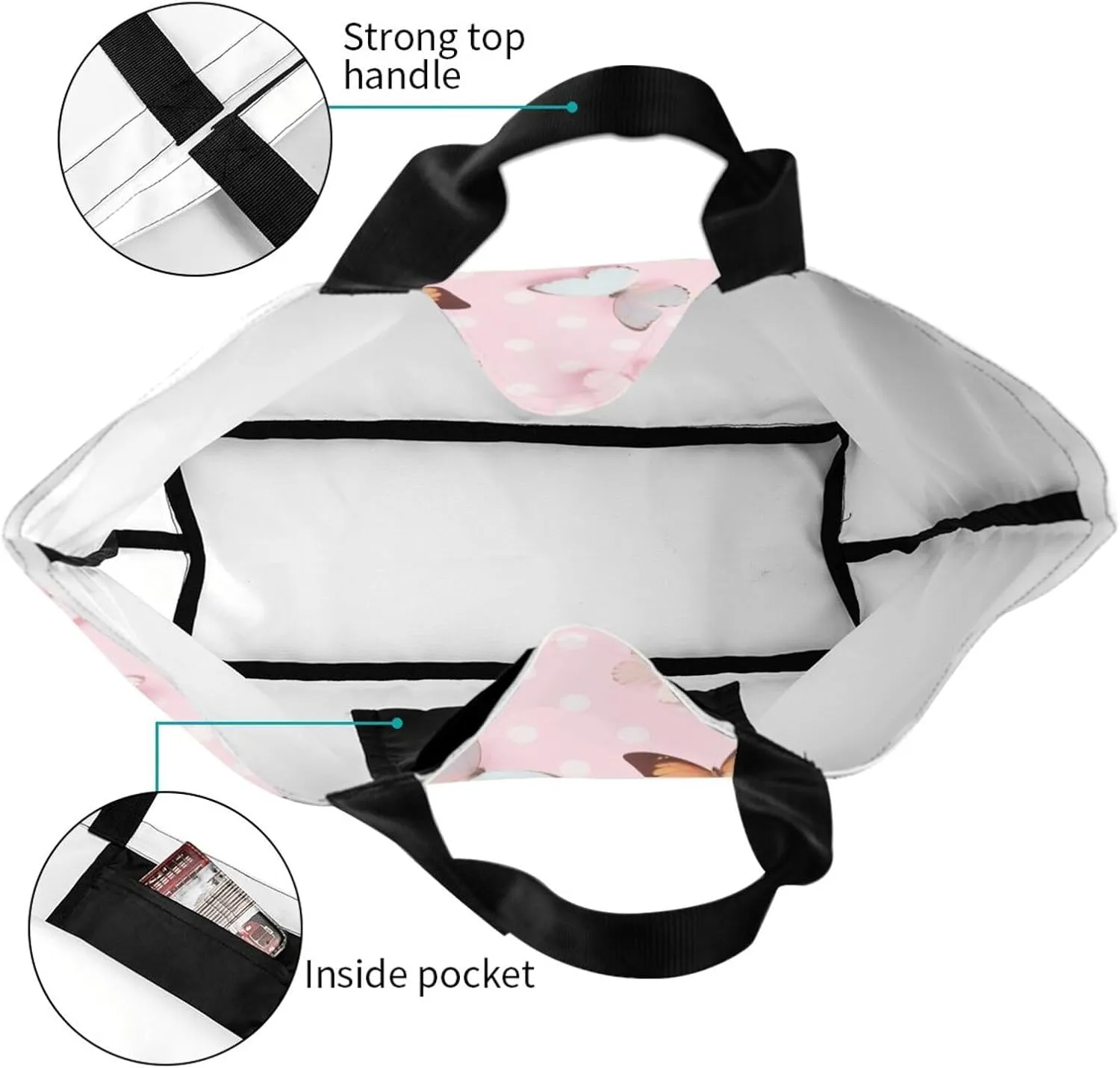 Dog Paw Tote Bag for Women Chicken Reusable Handbag Grocery Bags Skull Beach Shoulder Bag Shopping Handbags Gifts