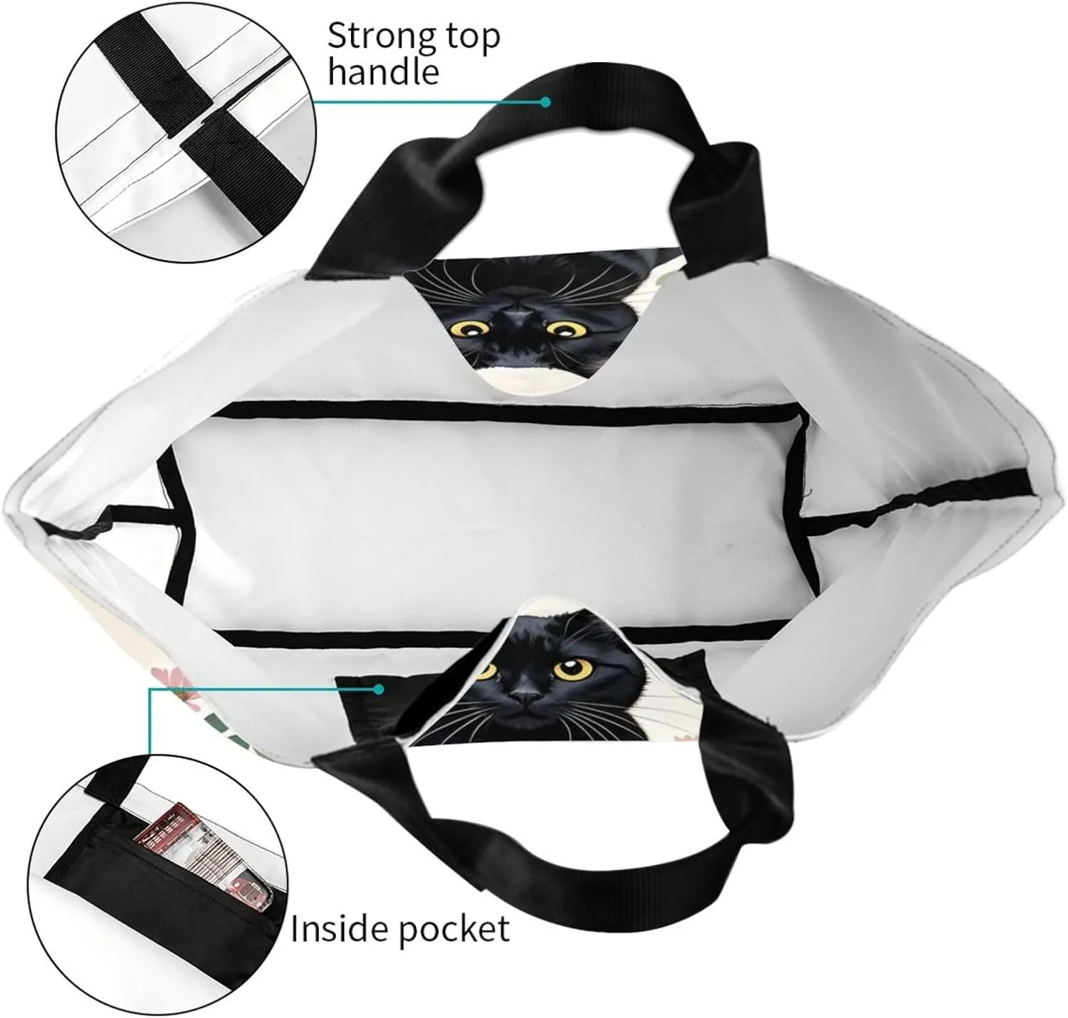 Dog Paw Tote Bag for Women Chicken Reusable Handbag Grocery Bags Skull Beach Shoulder Bag Shopping Handbags Gifts