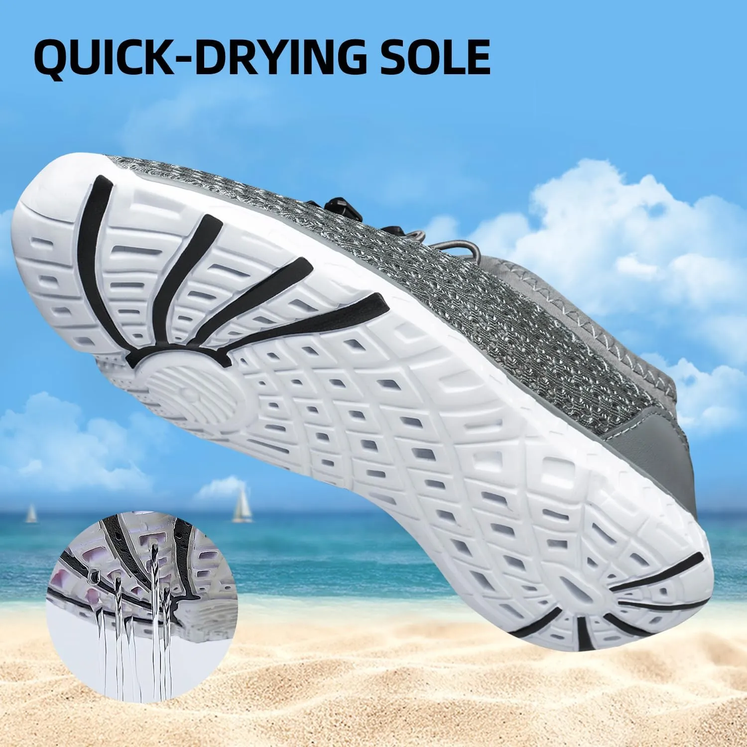 DOUSSPRT Women's Water Shoes Quick Drying Sports Aqua Shoes