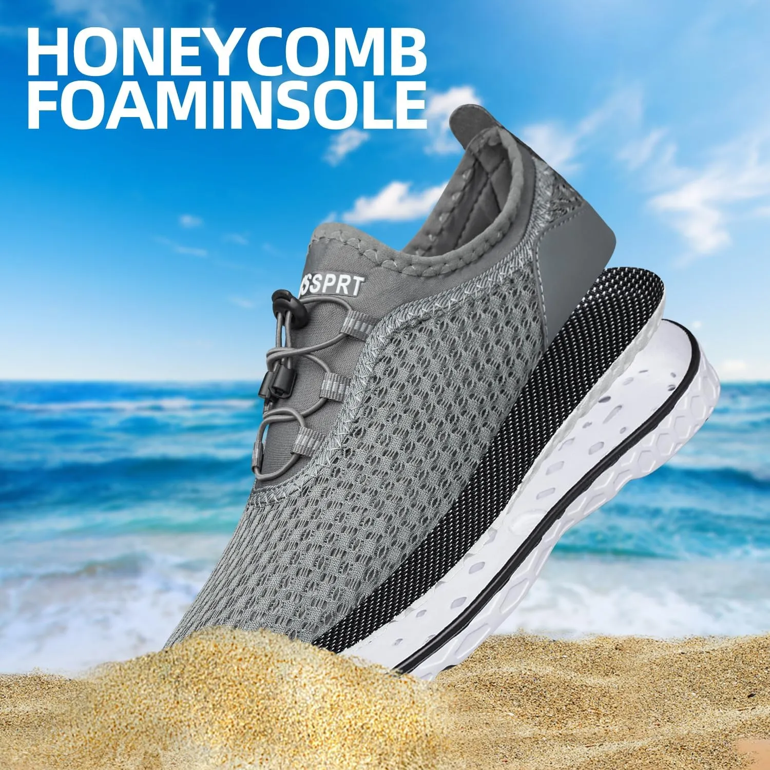 DOUSSPRT Women's Water Shoes Quick Drying Sports Aqua Shoes