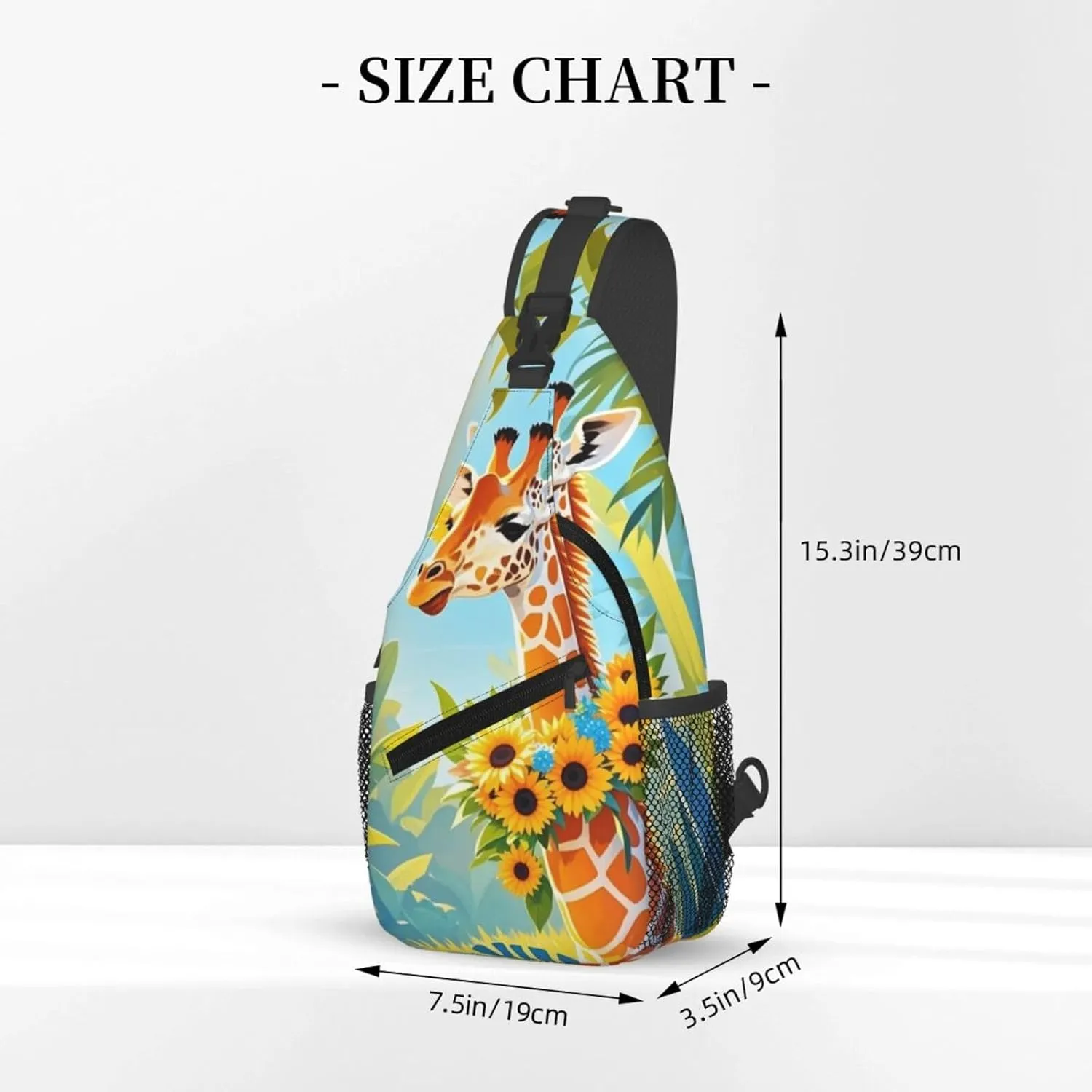 Dreamy Tiger Sunflower Crossbody Bags Cross Chest Bag Adjustable Sling Backpack for Women Men