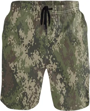 Dussdil Men's Swim Trunks Board Shorts Mens Swim TrunkQuick Dry Swimwear Pants with Mesh Lining