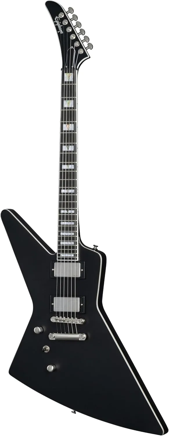 Epiphone Extura Prophecy, Lefty Aged Jet Black Metallic with Bag