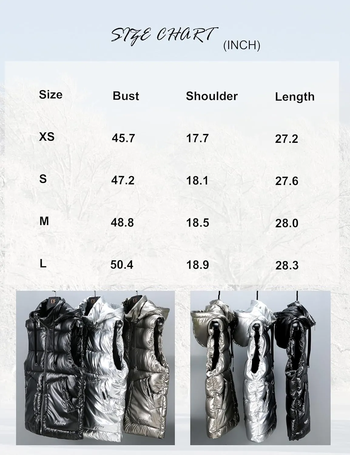 Esmeling Mens Waterproof Hooded Puffer Vest Sleeveless Puffy Jacket with Pockets