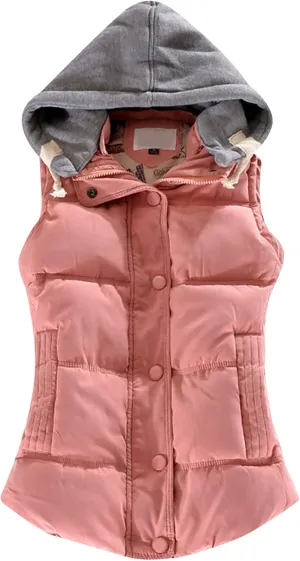 FLITAY Women's Sleeveless Hoodie Vest Quilted Winter Slim Fit Vest Coat